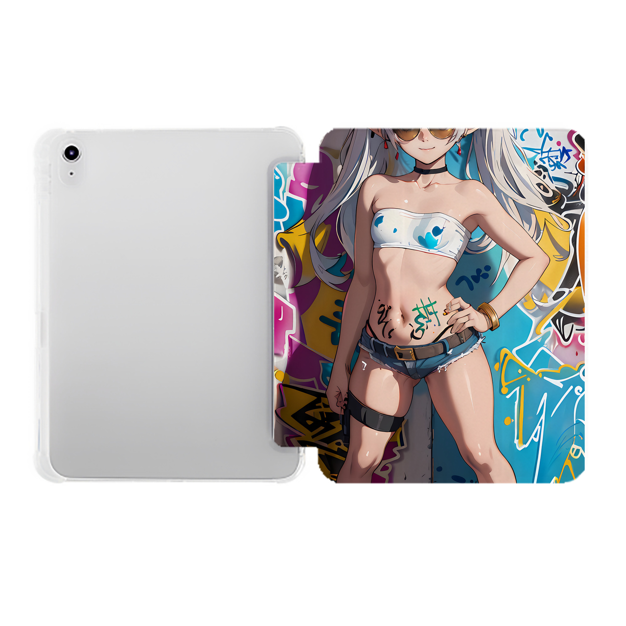 （画像用） 葬送のフリーレン Frieren IPad ケース ペン収納付き 三つ折りスタンド PUレザー×シリコン 対応機種9.5/10.5/10.9インチ